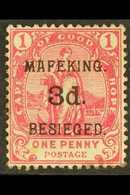 MAFEKING 1900 3d On 1d Carmine, SG 3, Mint, Couple Stained Perfs At Foot. Cat £325 For More Images, Please Visit Http:// - Ohne Zuordnung