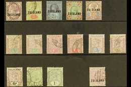 ZULULAND 1888-1894 Used Group On A Stock Card, Includes 1888-93 Opts Vals To 2d, 2½d, 4d & 5d, 1894-96 Set To 1s (x2) Et - Ohne Zuordnung