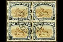 1927-30 1s Brown& Deep Blue, Perf.14, BLOCK OF 4, SG 36, Superb Used With Central C.d.s., Ink Marks On Reverse, But Do N - Non Classificati