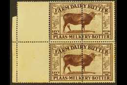 FARM DAIRY LEVY REVENUE STAMPS 1930 ½d Brown Cow, Unmounted Mint Vertical Pair Of Complete Stamps, Margins At Left, Some - Ohne Zuordnung