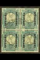 OFFICIALS 1937-44 ½d Grey & Blue-green, Up & Down Overprint, Block Of 4, SG O32 Very Fine Used. For More Images, Please  - Ohne Zuordnung