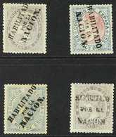 1868 PROVISIONAL GOVERNMENT OVERPRINTS With Madrid (for All Spain) "HABILITADO POR LA NACION." Diagonal Overprints In Bl - Sonstige & Ohne Zuordnung