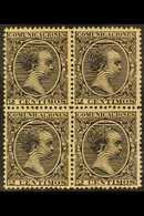 1899 2c Black Alfonso XIII, SG 289 (Edifil 214), Never Hinged Mint BLOCK OF FOUR With Excellent Centering For This Issue - Other & Unclassified