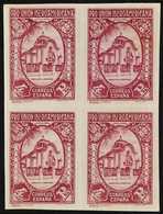 1930 4 Peseta Light Violet "Spanish - American Exhibition", Variety IMPERFORATE, Edifil 579a, As SG 640, Scott 446, BLOC - Sonstige & Ohne Zuordnung