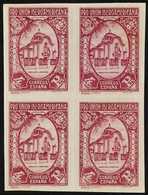 1930 4 Peseta Light Violet "Spanish - American Exhibition", Variety IMPERFORATE, Edifil 579a, As SG 640, Scott 446, BLOC - Other & Unclassified