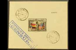 1938 FIRST DAY COVER (June 1st) 150th Anniversary Of U.S Constitution 1 Peseta Mini Sheet, SG MS846 On Cover Rear Tied B - Other & Unclassified