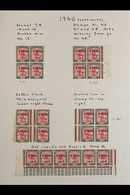 1940-1 FINE GROUP Of BLOCKS & LISTED VARIETIES 5m On 10m Carmine & Black, SG 78, Includes Both Dots Omitted, Short "mim" - Soudan (...-1951)