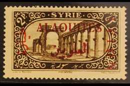 ALAOUITES 1925 2p Sepia Airmail Ovptd In RED, Variety "surcharge Reversed" (Avion At Right), Yv PA5 Var, Vf Never Hinged - Syria