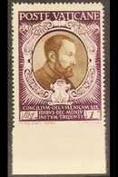 1946 1L Sepia & Purple "St Cajetan Of Thiene" IMPERF AT BASE VARIETY, Sass 114e, Never Hinged Mint For More Images, Plea - Autres & Non Classés