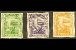 1913 1r, 2r, And 3r "Sailing Canoe", SG 255/257, Very Fine Mint. (3 Stamps) For More Images, Please Visit Http://www.san - Zanzibar (...-1963)