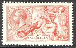 1918 - 19 5s Rose Red, Bradbury Seahorse, SG 416, Very Fine NEVER HINGED MINT, Tiny Thin Spot. Cat £325. For More Images - Non Classés