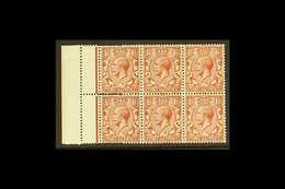 1924-26 DOUBLE PERFORATION ERROR To The 1½d Red-brown, Watermark Block Cypher, SG 420, A Never Hinged Mint Left Hand Mar - Non Classés