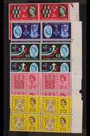 1962-1963 PHOSPHOR COMMEMORATIVES IN BLOCKS OF 4. Superb Never Hinged Mint All Different Group On Stock Cards, Includes  - Other & Unclassified