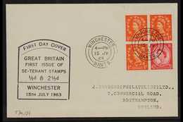 1963 BOOKLET PANE 3 X ½d And 2½d Se-tenant, Ex 2s Holiday Booklet, On Neatly Addressed FDC (15th July) With Cachet, Clea - FDC