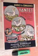Conserves Yantet - Etablissements Amédée Sarraillé à Lons (Pau) - Foie Gras D'oie - Alimentos