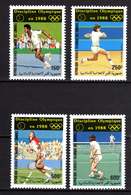 Comores P. A.  N° 233 / 36  XX Le Tennis Discipline Olympique En 1988, Les 4  Valeurs Sans Charnière TB - Isole Comore (1975-...)