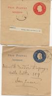 ARGENTINE - 2 ENTIERS POSTAUX OBLITERES DE 1900 - Postal Stationery