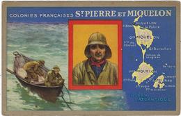 Saint Pierre Et Miquelon    Colonies Francaises  Par Lion Noir Paris-montrouge  Descriptif Au Verso - Saint-Pierre-et-Miquelon