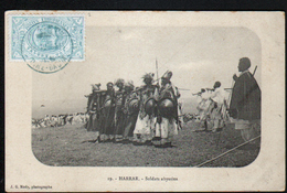 Ethiopie, Harrar, Soldats Abyssins, Affranchissement Avec Y&T N°86 - Ethiopie