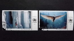 UNO-New York 982/3  Oo/ESST, Weisheit Der Natur, Eiskletterer, Norwegen, Silberreiher (Casmerodius Albus) - Gebraucht