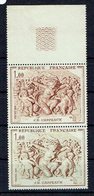 FRANCE - N°1641** - 1F Carpeaux - Beige Tenant à Normal ** - Unused Stamps