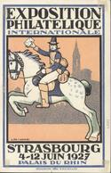 Entier CP Exposition InternationalePhilatélique Strasbourg 1927 40 Ct Violet Semeuse Camée Storch Q6 - Standard Postcards & Stamped On Demand (before 1995)
