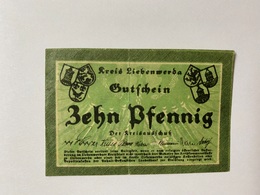 Allemagne Notgeld Liebenwerda 10 Pfennig - Collections
