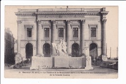35 - Saumur - Le Théâtre Et Le Monument élevé à La Mémoire Des Combattants De La Grande Guerre - Saumur