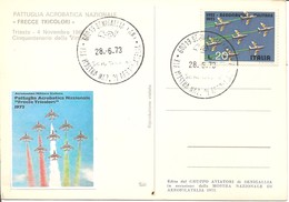 ITALIA - 1973 SENIGALLIA (AN) XIX Mostra Aerofilatelia - Frecce Tricolori Su Cartolina Speciale - 3127 - Airplanes