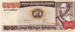 BOLIVIA 5000 PESOS BOLIVIANOS 1984   P-168a.2  XF-AUNC - Bolivia