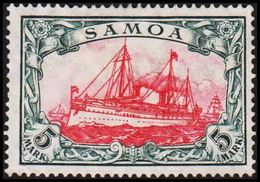 1915 - 1919. SAMOA 5 MARK. Kaiserjacht SMS Hohenzollern. 26:17. (Michel 23 A) - JF319443 - Samoa