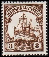 1901. MARSHALL-INSELN 3 Pf. Kaiserjacht SMS Hohenzollern. (Michel 13) - JF319448 - Isole Marshall