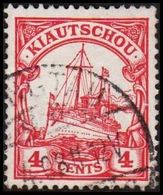 1905. KIAUTSCHOU 4 CENTS Kaiserjacht SMS Hohenzollern. Fold. (Michel 20) - JF319503 - Kiautchou