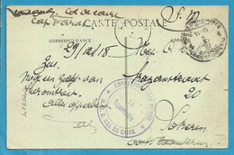 Kaart LE CAP FERRAT, Stempel PMB 4 , Stempel CORRESPONDANCE PRIVEE / H.M.B. COL DE CAIRE - Belgische Armee