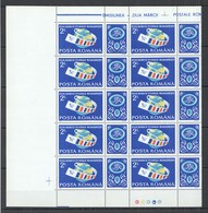 RM055 1990 ROMANIA EARTH DAY OF THE ROMANIAN POSTCARD MICHEL #4628 10ST MNH - Post