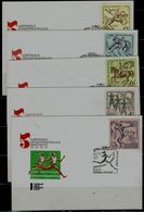 RUSSIA 1971 FDC V SUMMER GAMES OF THE PEOPLE OF THE USSR MI No 3893-7 VF!! - Revenue Stamps