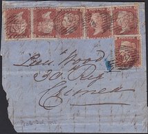 GB - CRIMEA 1855 PART COVER SG26 X 6 FRANKING - Lettres & Documents