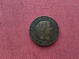 ESPAGNE Monnaie De 5 Centimes 1866 étoile à 8 Branches Superbe état - Monnaies Provinciales