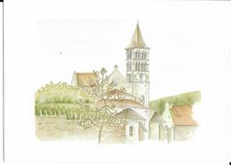 L'EGLISE De VIGNORY - Paysage De Haute-Marne, Aquarelle De Nicole Simonin N° 9 Cpm Neuve, Ed. Picaudé 1993 - Vignory