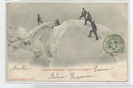 Cpa Ascension D'un Glacier Guide Alpinistes Cachet Albertville 73 Savoie Ed Photoglob Zurich 609 - Zu Identifizieren