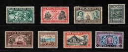 New Zealand 1940 Pictorials Centennial Selection Of 8 MH - Unused Stamps