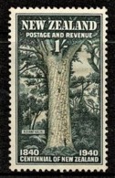 New Zealand 1940 Pictorial 1/- A Giant Kauri Tree MH - - Neufs