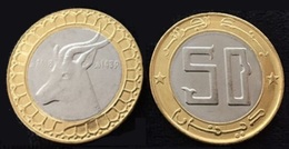 Algeria, 50 Dinars Coin, 2018, KM126, Gazelle, UNC - Algeria