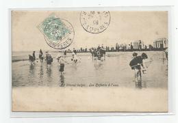 Belgique Blankenberghe -blankenberge ? Les Enfants A L'eau Au Littoral Belge 1906 - Blankenberge