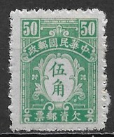Republic Of China 1944. Scott #J83 (M) Numeral Of Value - Impuestos
