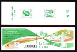 FRANCE 2014 Third Anniversary Of "Lettre Verte": Stamp Booklet UM/MNH - Modern : 1959-...