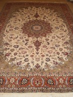 PERSIAN CARPET Persia Precious Tabriz ENTIRELY HAND KNOTTED 310X210 QUALITY 'EXTRA FINE WOOL + SILK - Tapijten