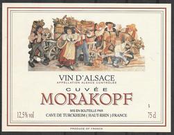 ALSACE - Cuvée Morakopf - Cave Vinicole Turckheim (état Neuf) - Costumes, Vignerons, Vendanges (état Neuf) - Beaux Costumes D'Antan