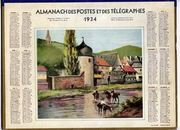 LOT  DE  5  CALENDRIERS  ALMANACH  DES  POSTES  N2 - Grand Format : 1921-40