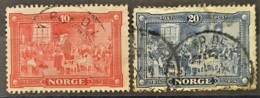 NORWAY 1914 - Canceled - Sc# 97, 98 - 10o 20o - Usati